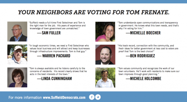 Your neighbors are voting for Tom Frenaye. Here's why...